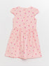 LC Waikiki Crew Neck Patterned Short Sleeve Girl Dress